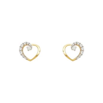 22ct Yellow Gold Cubic Zirconia STONE Earring