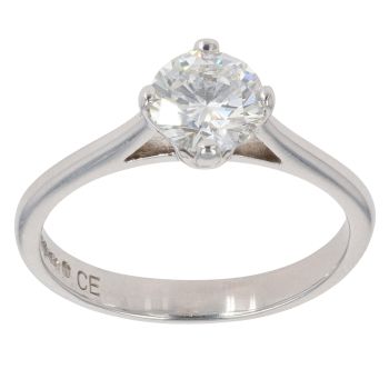 Platinum 1.00ct Brilliant Cut Diamond Solitaire Ring