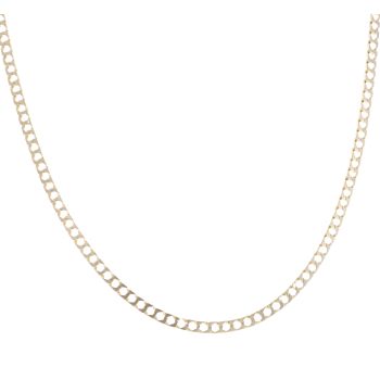 9ct Yellow Gold Square Curb Chain 18"