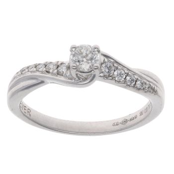 Platinum 0.33ct Brilliant Cut Diamond Solitaire Ring