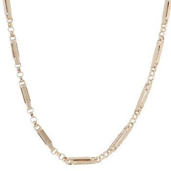 9ct Yellow Gold Patterned Fancy Chain 20"