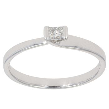 18ct White Gold 0.15ct Diamond Solitaire Ring