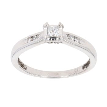 9ct White Gold 0.25ct Diamond Solitaire Ring