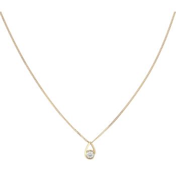 18ct Yellow Gold 0.25ct Brilliant Cut Diamond Pendant And Chain 18"