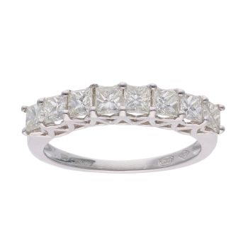 18ct White Gold 1.35ct Diamond Half Eternity Ring