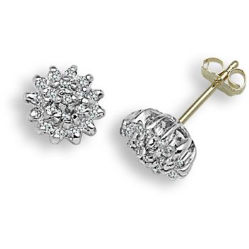 9 Carat White Gold 0.25ct Diamond Earrings