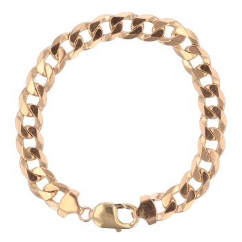 9ct Yellow Gold Curb Bracelet 8.5"