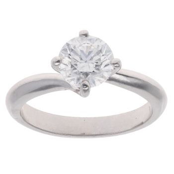 Platinum 1.00ct Brilliant Cut Diamond Solitaire Ring