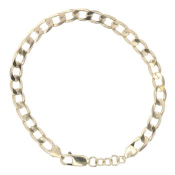 9ct Yellow Gold Curb Bracelet 8"