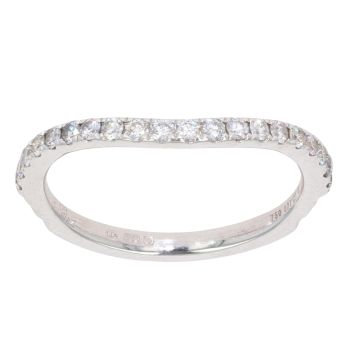 18ct White Gold 0.27ct Brilliant Cut Diamond Fancy Wave Ring