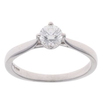 Platinum 0.40ct Brilliant Cut Diamond Solitaire Ring