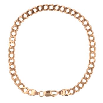 9ct Yellow Gold Curb Bracelet 8"