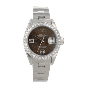 Rolex Custom Oyster Perpetual Date Pre Owned Watch Ref 69160