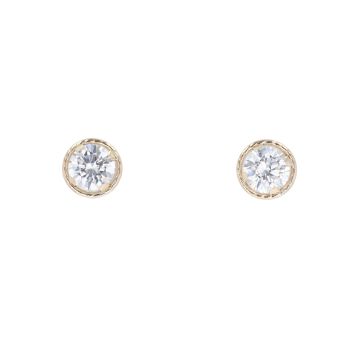 9ct Yellow Gold Cubic Zirconia Stud Earrings