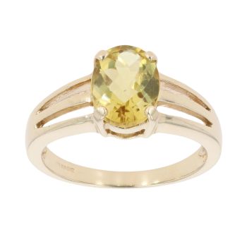 9ct Yellow Gold Citrine Single Stone Ring