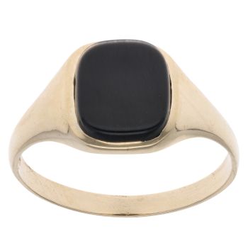 9ct Yellow Gold Square Onyx Signet Ring