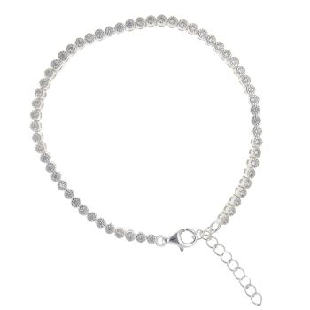 Silver Cubic Zirconia Tennis Bracelet 7.5"
