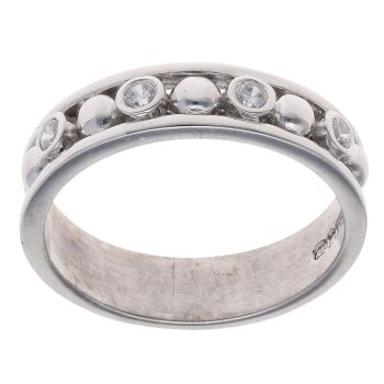 9ct Yellow And White Gold Cubic Zirconia Four Stone Ring