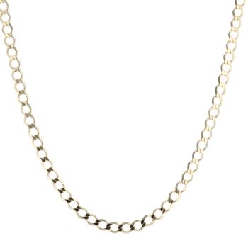 9ct Yellow Gold Curb Chain 18"
