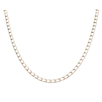 9ct Yellow Gold Square Curb Chain 18"