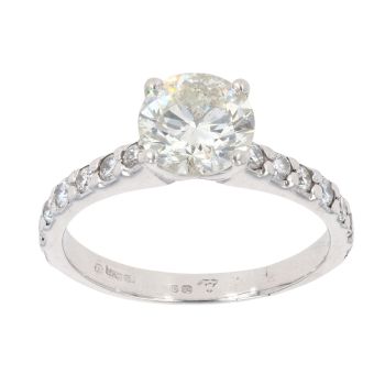 18ct White Gold 1.75ct Brilliant Cut Diamond Solitaire Ring