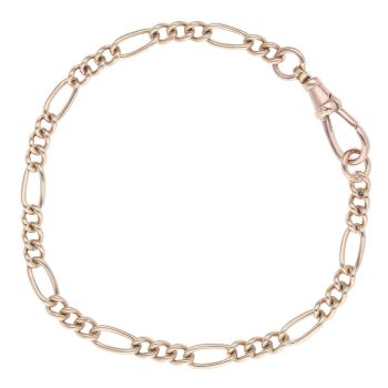 9ct Yellow Gold Figaro Bracelet 7.5"