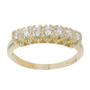 14ct Yellow Gold Cubic Zirconia Eternity Ring