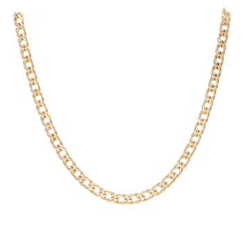 9ct Yellow Gold Double Link Curb Chain 20"