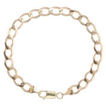 9ct Yellow Gold Curb Bracelet 7.5"