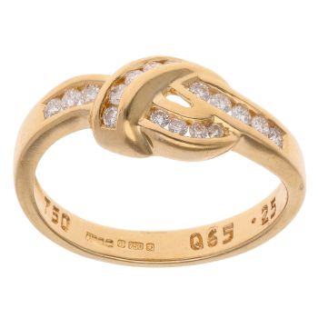 18ct Yellow Gold 0.25ct Brilliant Cut Diamond Fancy Ring