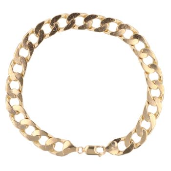 9ct Yellow Gold Curb Bracelet 9.5"