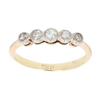18ct Yellow Gold 0.20ct Diamond Half Eternity Ring