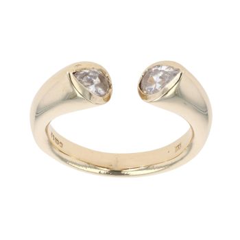 9ct Yellow Gold Cubic Zirconia Torque Ring
