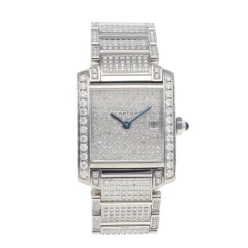 Cartier Custom Tank Francaise Pre Owned Watch Ref 2465