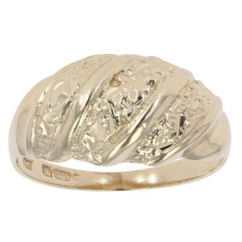 9ct Yellow Gold Patterned Fancy Ring