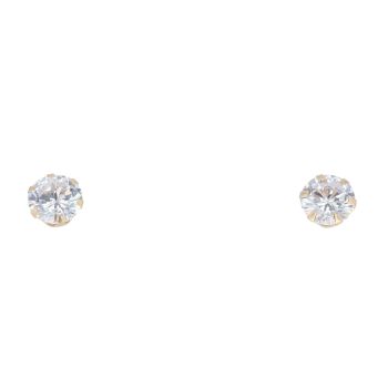 9ct Yellow Gold 5mm Cubic Zirconia Stud Earrings