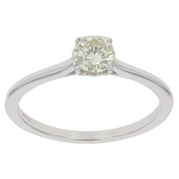 9ct White Gold 0.45ct Brilliant Cut Diamond Solitaire Ring