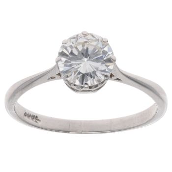18ct White Gold 1.10ct Brilliant Cut Diamond Solitaire Ring
