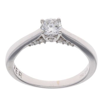 18ct Yellow Gold 0.45ct Brilliant Cut Diamond Solitaire Ring