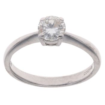 18ct White Gold 0.75ct Brilliant Cut Diamond Solitaire Ring