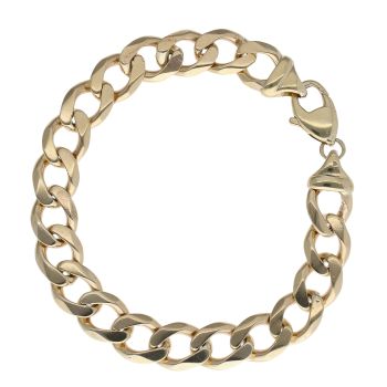 9ct Yellow Gold Curb Bracelet 9"