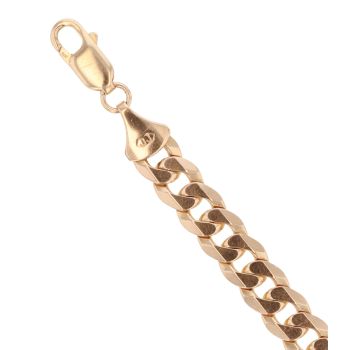 9ct Yellow Gold Curb Bracelet 8"