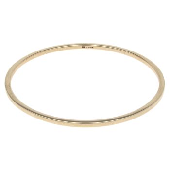 9ct Yellow Gold Plain Bangle
