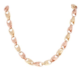 9ct Yellow And Rose Gold Tulip Chain 26"