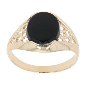 9ct Yellow Gold Onyx Signet Ring