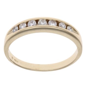 9ct Yellow Gold 0.30ct Brilliant Cut Diamond Half Eternity Ring