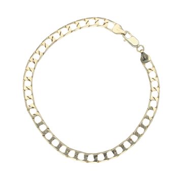 14ct Yellow Gold Curb Bracelet 8"