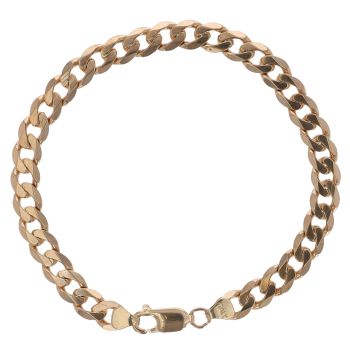 9ct Yellow Gold Curb Bracelet 7.5"