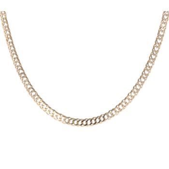 9ct Yellow Gold Double Curb Chain 18"