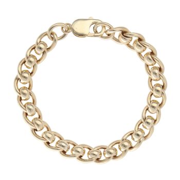 9ct Yellow Gold Rollerball Bracelet 7.5"
